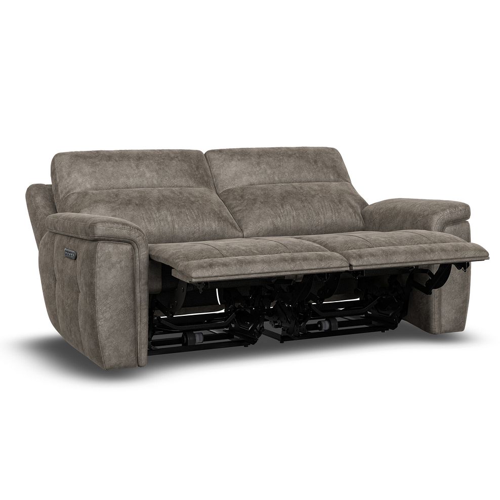 Dalton 3 Seater Electric Recliner Sofa with Power Headrests in Marble Mink Fabric 8