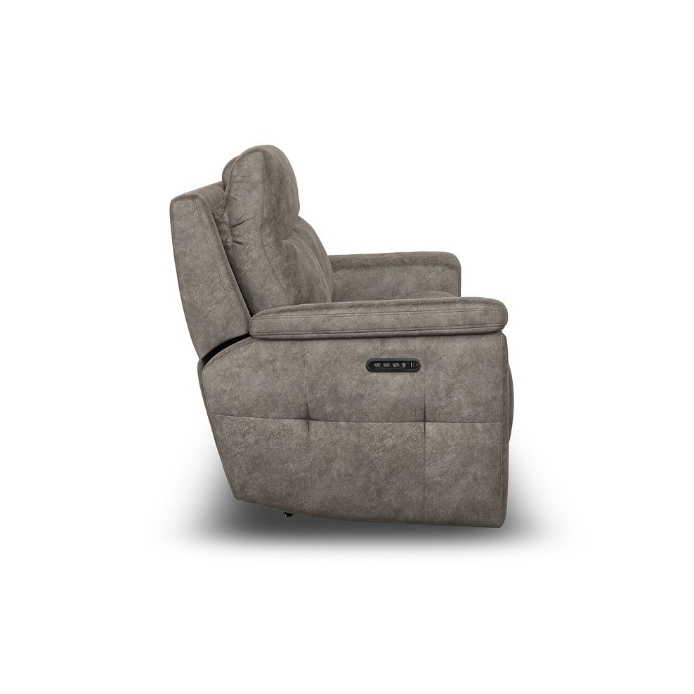 Dalton 3 Seater Electric Recliner Sofa with Power Headrests in Marble Mink Fabric 12