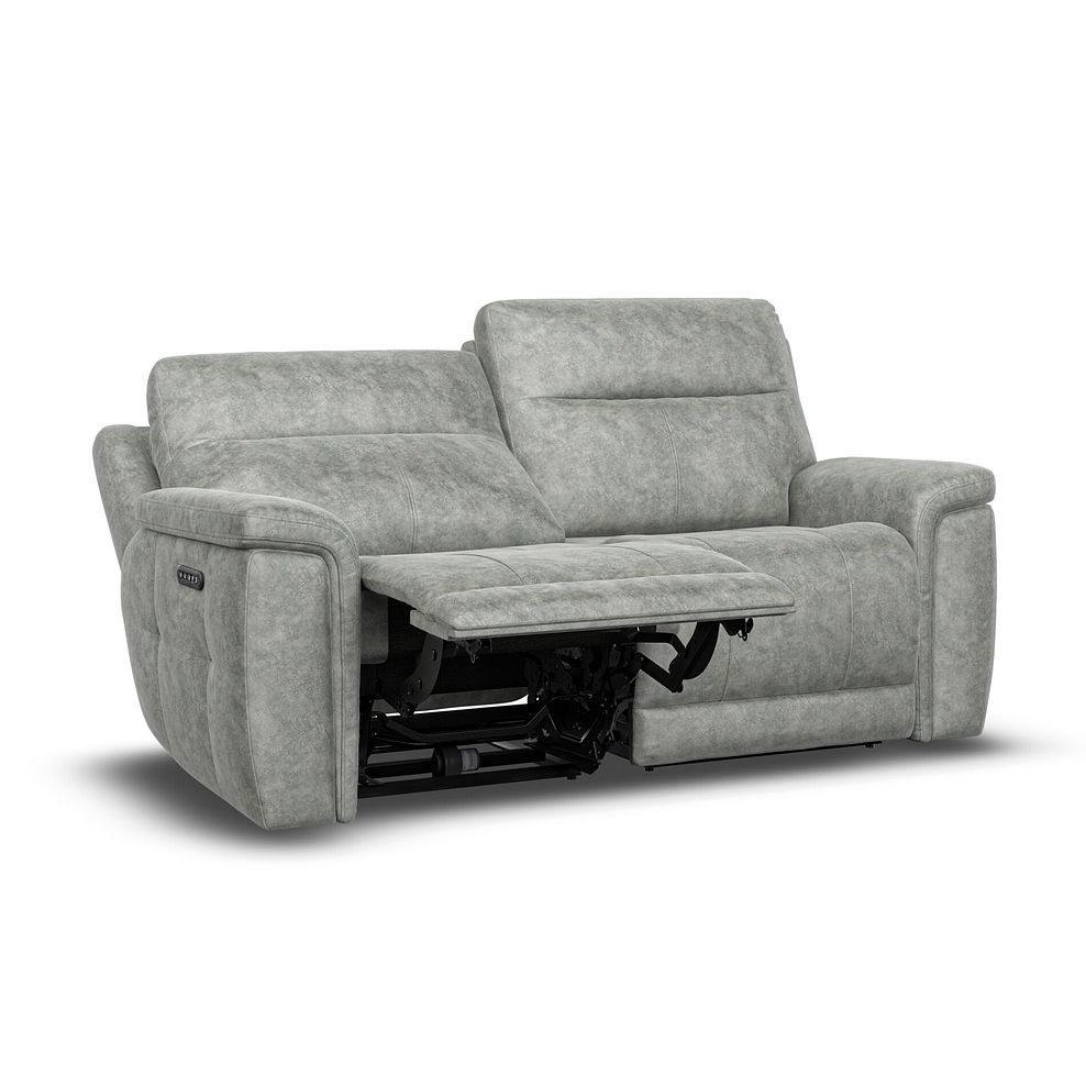 Dalton 3 Seater Electric Recliner Sofa with Power Headrests in Marble Silver Fabric 6