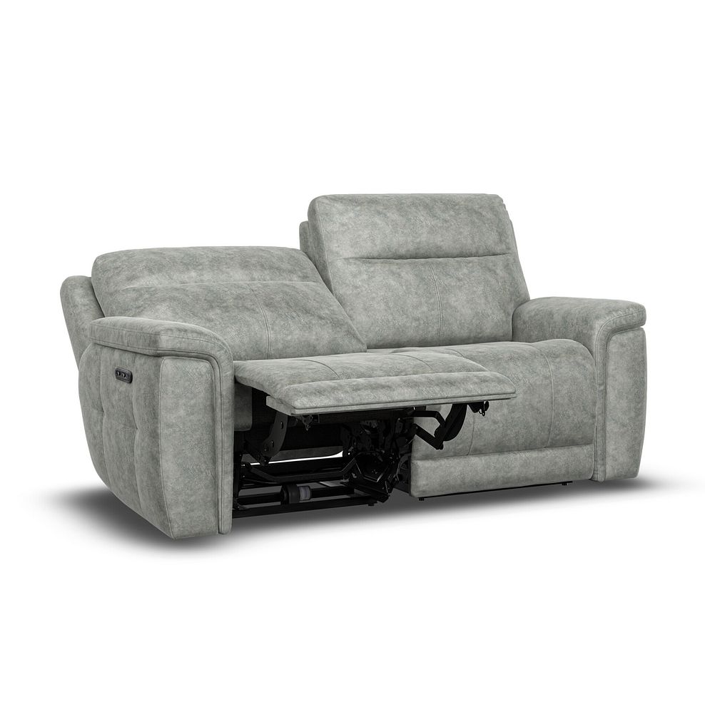 Dalton 3 Seater Electric Recliner Sofa with Power Headrests in Marble Silver Fabric 5