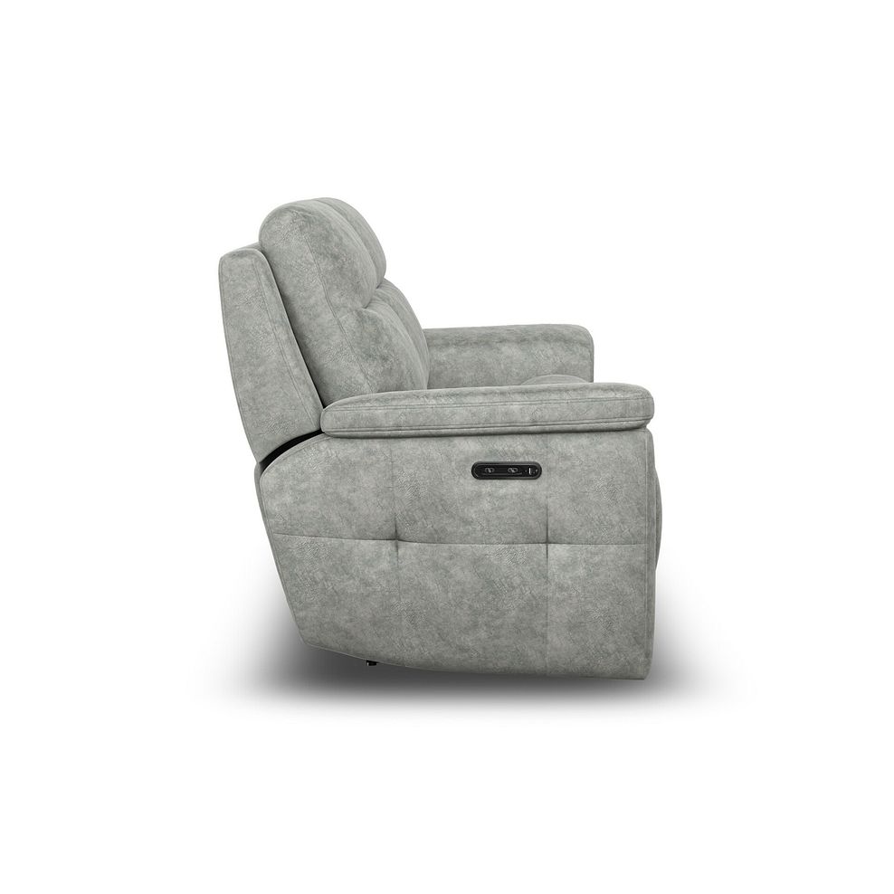 Dalton 3 Seater Electric Recliner Sofa with Power Headrests in Marble Silver Fabric 11