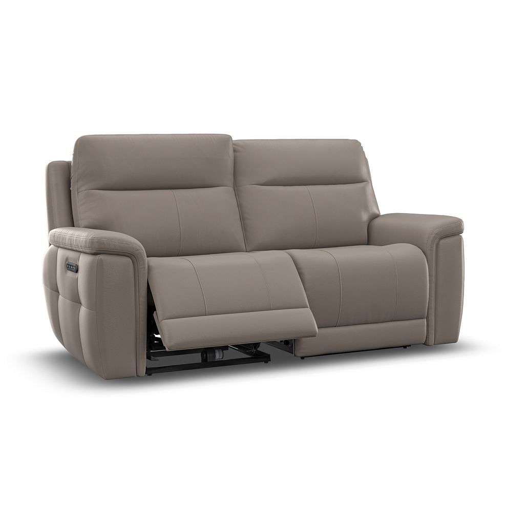 Dalton 3 Seater Electric Recliner Sofa with Power Headrests in Oyster Leather 4