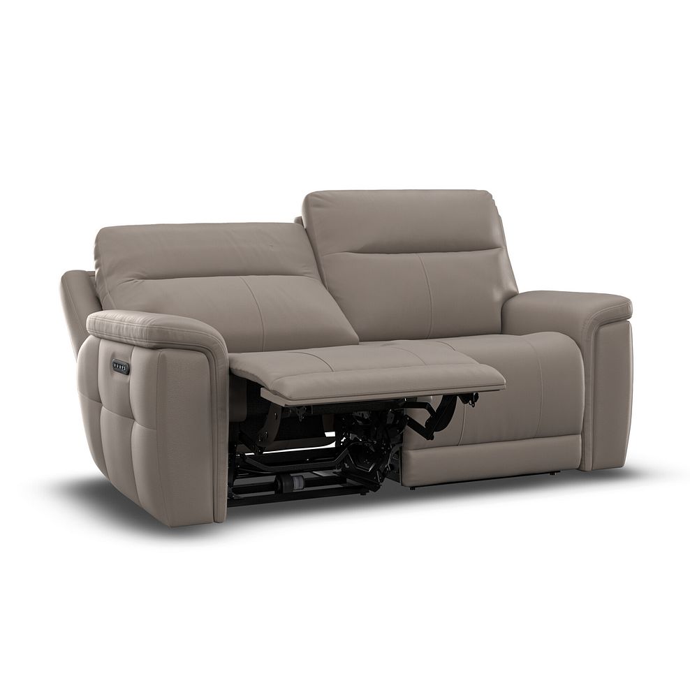 Dalton 3 Seater Electric Recliner Sofa with Power Headrests in Oyster Leather 6