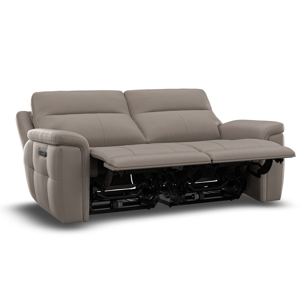 Dalton 3 Seater Electric Recliner Sofa with Power Headrests in Oyster Leather 8