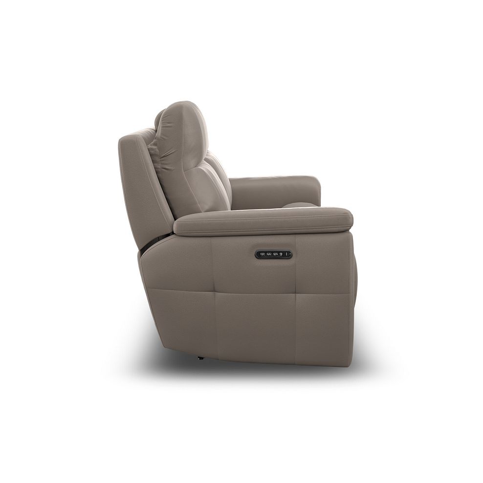 Dalton 3 Seater Electric Recliner Sofa with Power Headrests in Oyster Leather 12