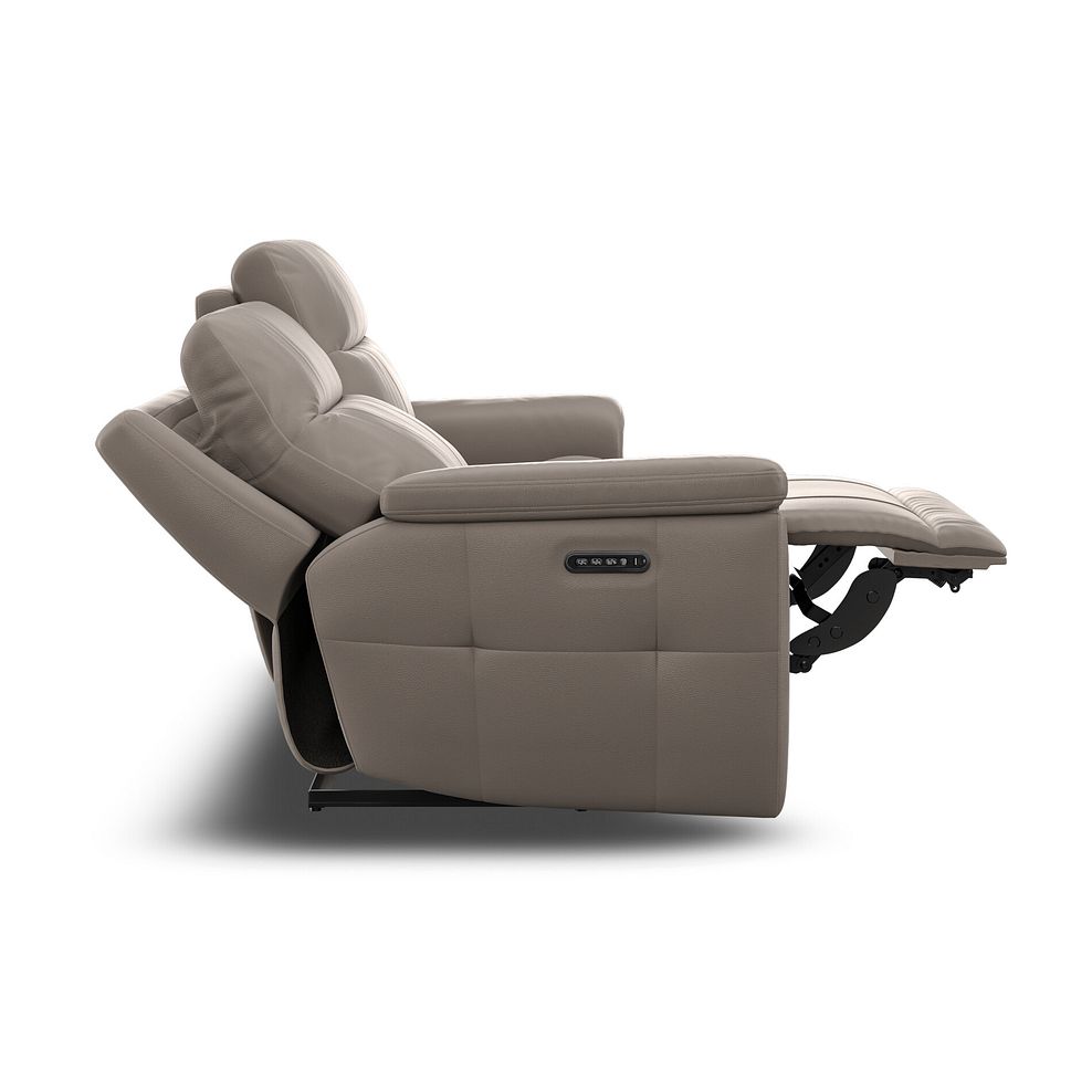 Dalton 3 Seater Electric Recliner Sofa with Power Headrests in Oyster Leather 14