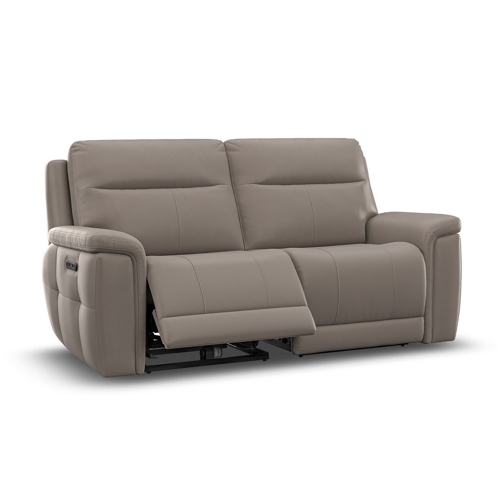 Dalton 3 Seater Electric Recliner Sofa with Power Headrests in Oyster Leather 3