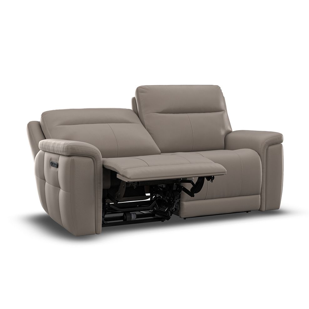 Dalton 3 Seater Electric Recliner Sofa with Power Headrests in Oyster Leather 5