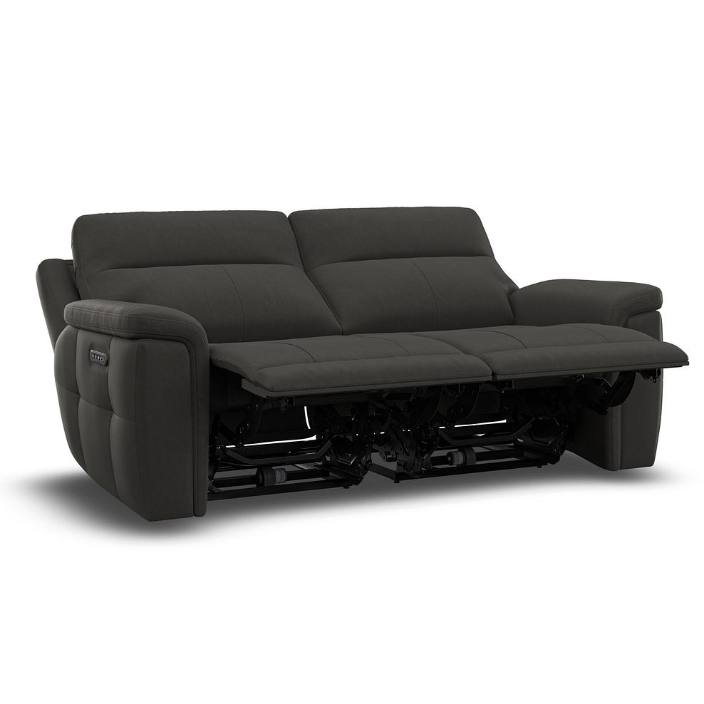 Dalton 3 Seater Electric Recliner Sofa with Power Headrests in Storm Leather 8