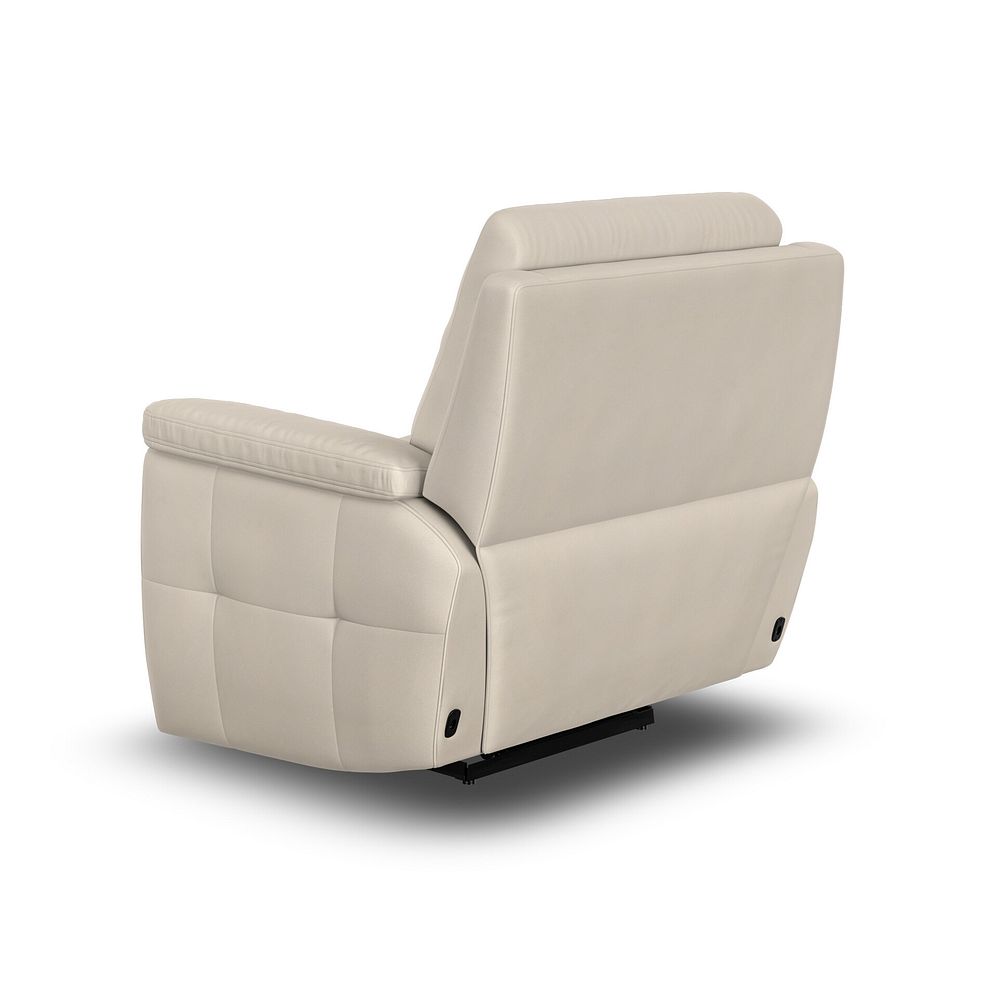Dalton Electric Recliner Armchair in Bella Barley White Fabric 5