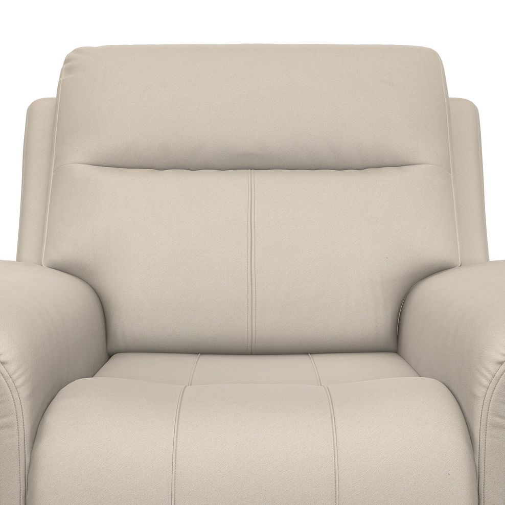 Dalton Electric Recliner Armchair in Bella Barley White Fabric 9
