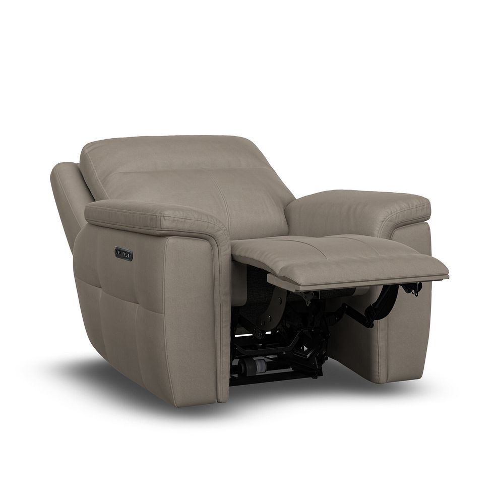 Dalton Electric Recliner Armchair in Bella Latte Fabric 6