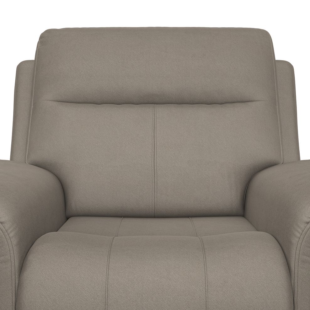 Dalton Electric Recliner Armchair in Bella Latte Fabric 12