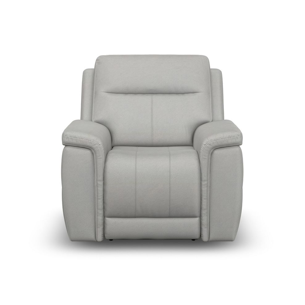 Dalton Electric Recliner Armchair in Bella Lead Grey Fabric 4