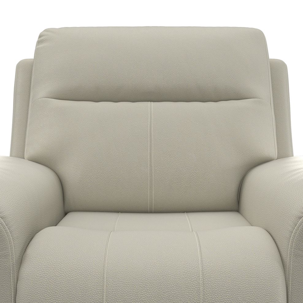 Dalton Electric Recliner Armchair in Bone China Leather 13