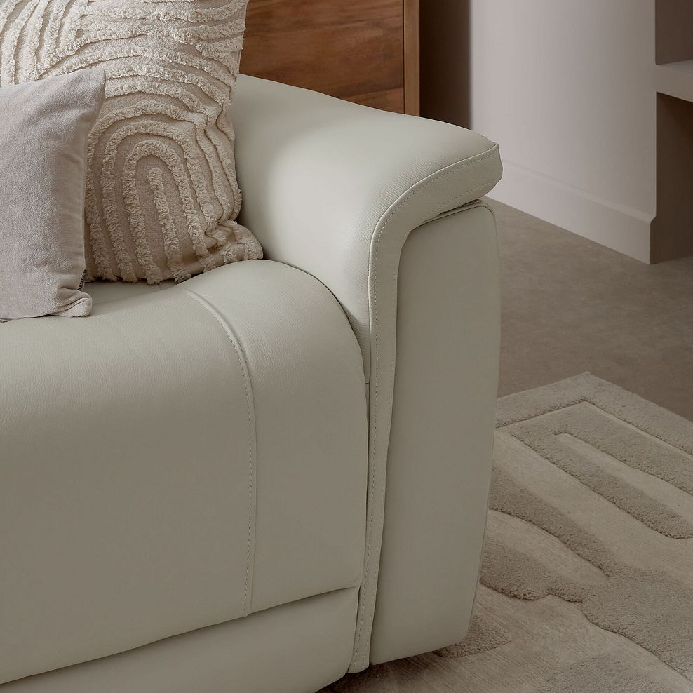 Dalton Electric Recliner Armchair in Bone China Leather 4