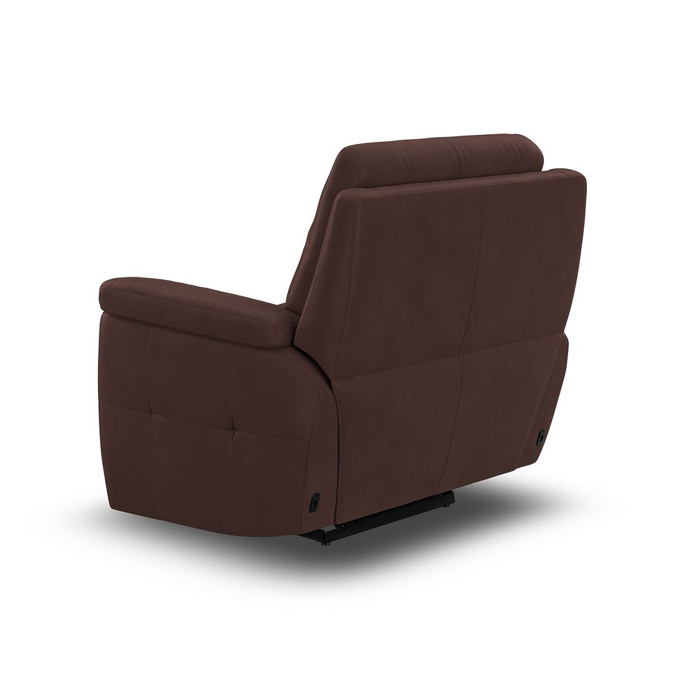 Dalton Electric Recliner Armchair in Chestnut Leather 5