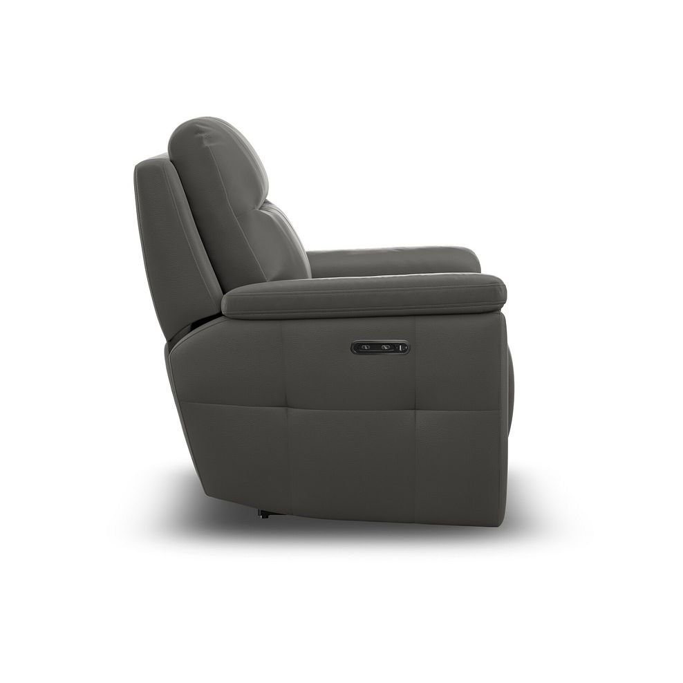 Dalton Electric Recliner Armchair in Elephant Grey Leather 6