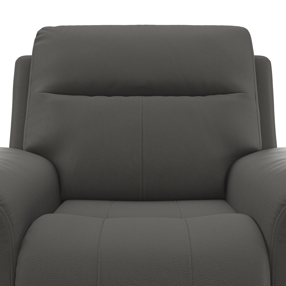 Dalton Electric Recliner Armchair in Elephant Grey Leather 9