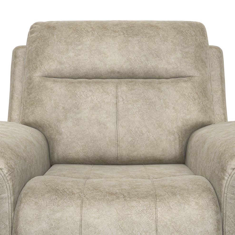 Dalton Electric Recliner Armchair in Marble Cream Fabric 9