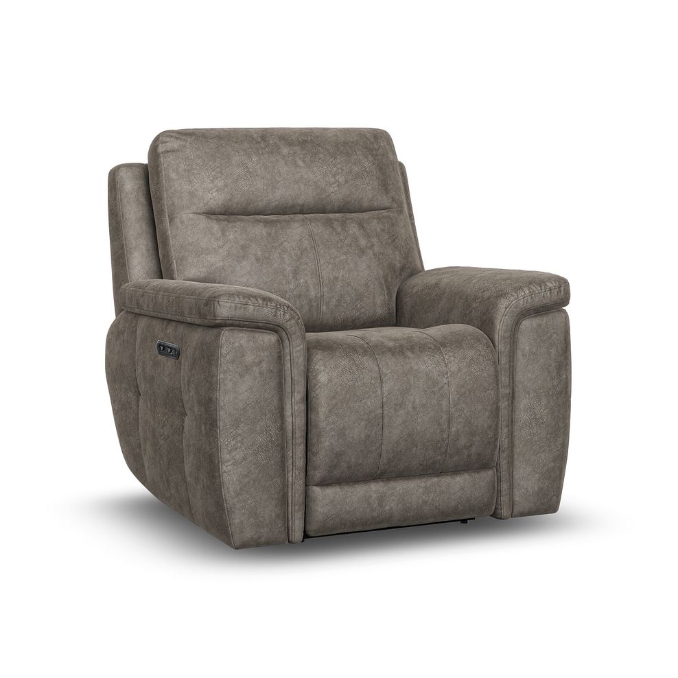 Dalton Electric Recliner Armchair in Marble Mink Fabric 1