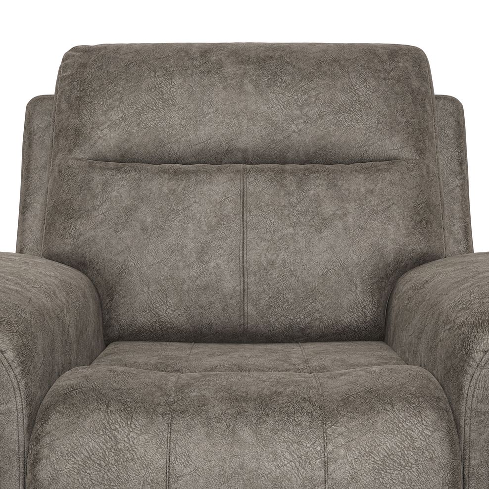Dalton Electric Recliner Armchair in Marble Mink Fabric 9