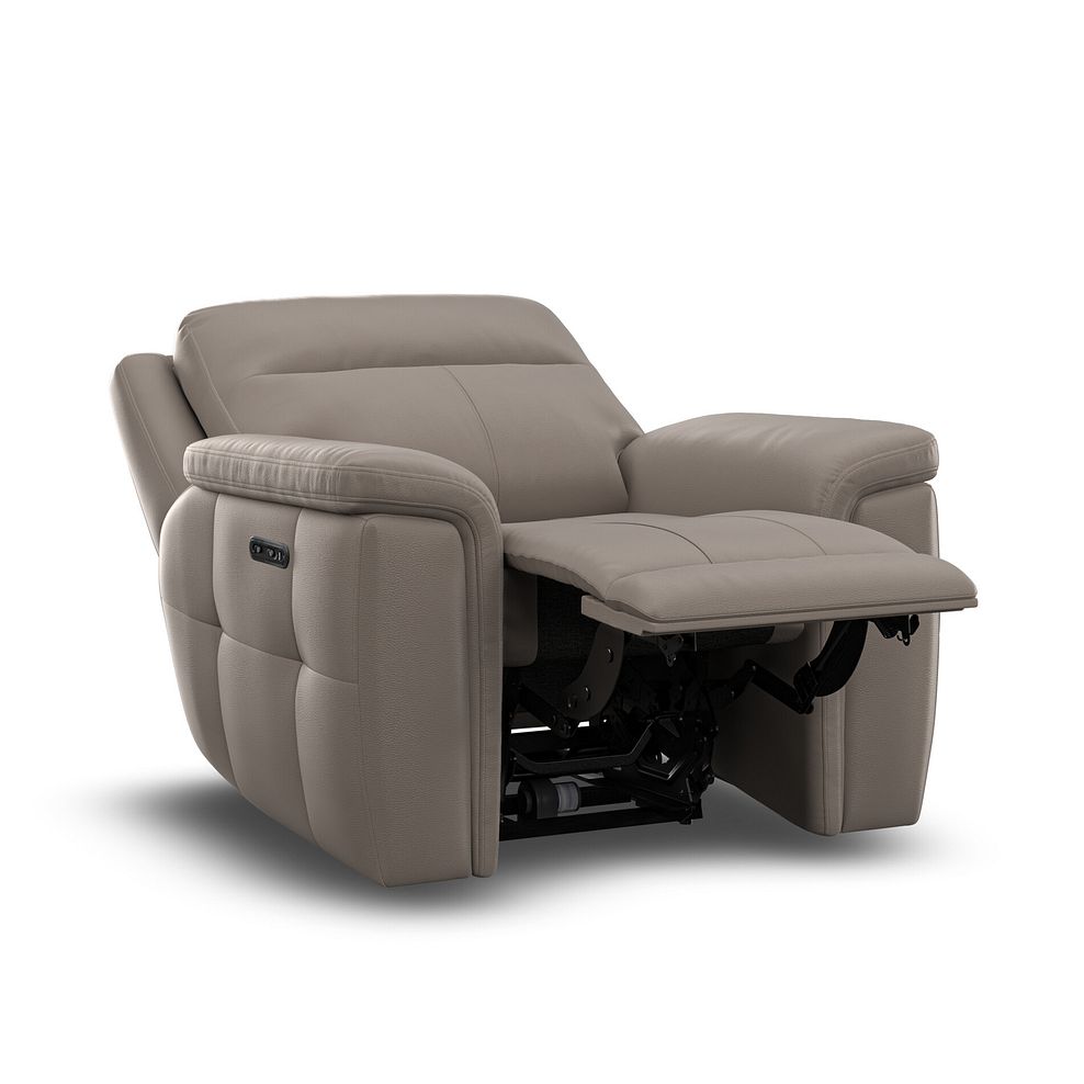 Dalton Electric Recliner Armchair in Oyster Leather 3