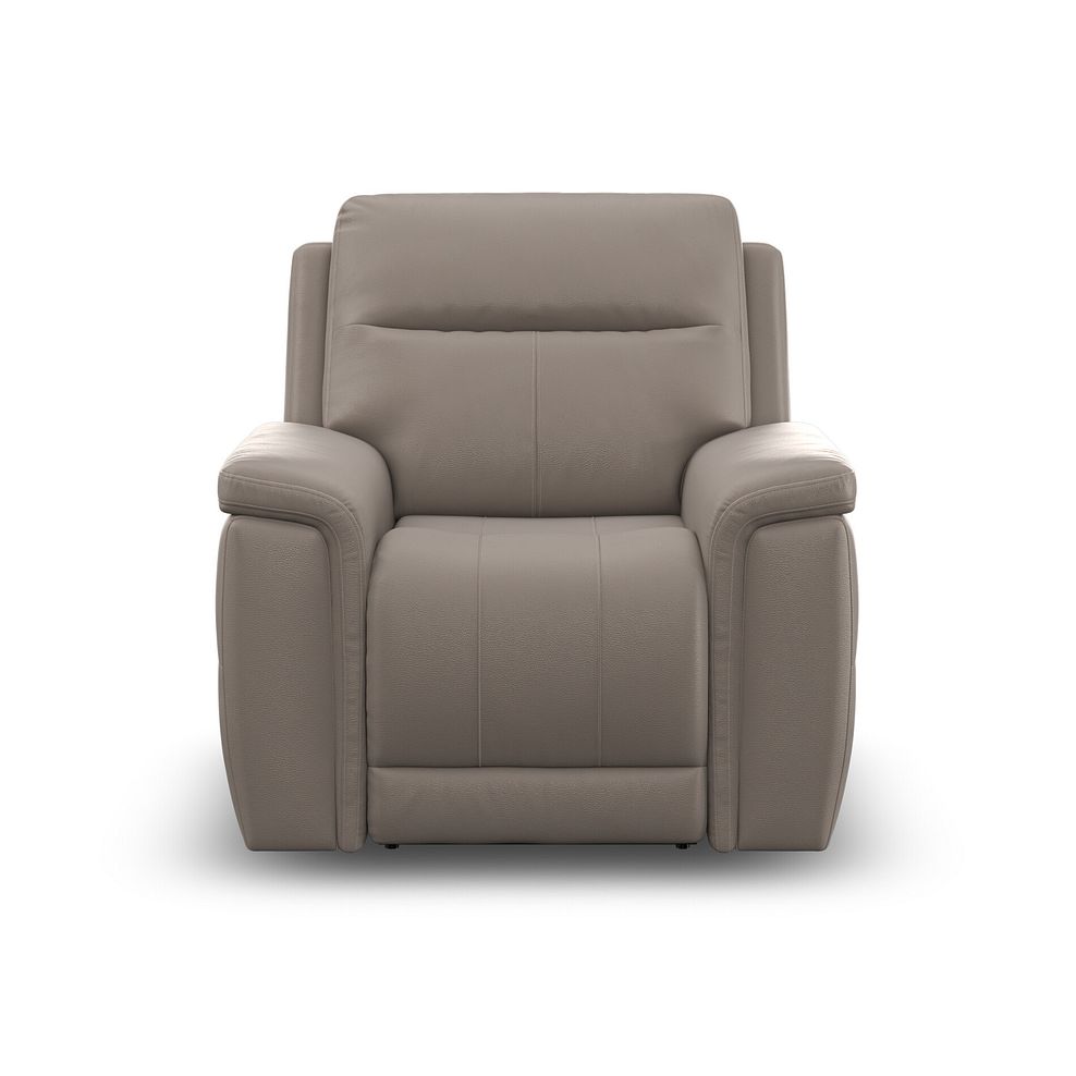 Dalton Electric Recliner Armchair in Oyster Leather 4