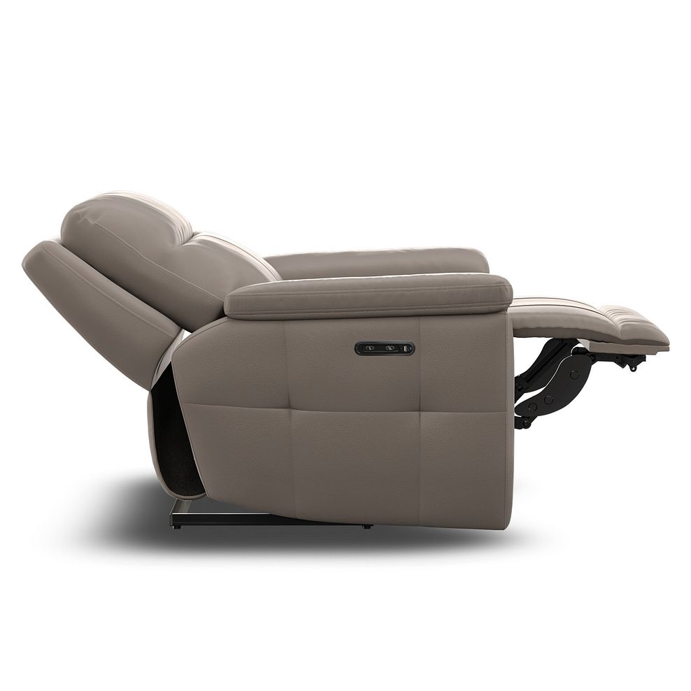 Dalton Electric Recliner Armchair in Oyster Leather 7