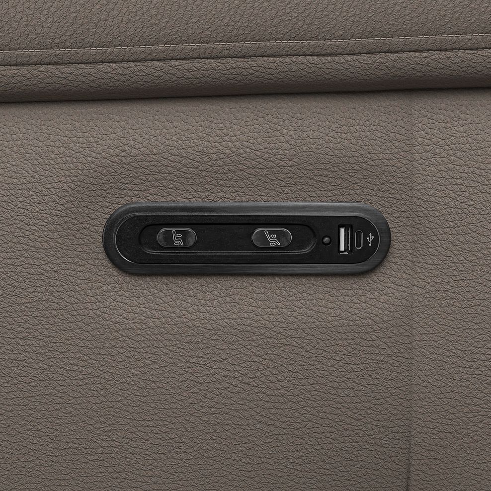 Dalton Electric Recliner Armchair in Oyster Leather 10