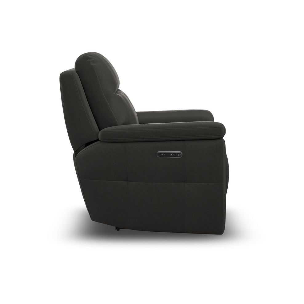 Dalton Electric Recliner Armchair in Storm Leather 6