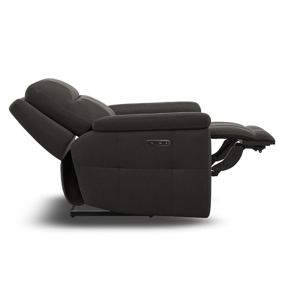 Dalton Electric Recliner Armchair in Storm Leather 7