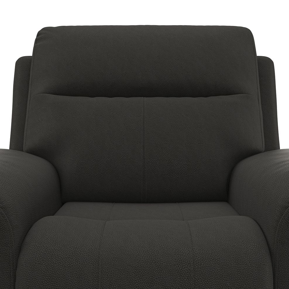 Dalton Electric Recliner Armchair in Storm Leather 9
