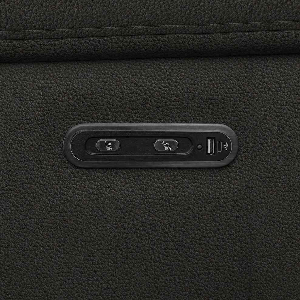 Dalton Electric Recliner Armchair in Storm Leather 10