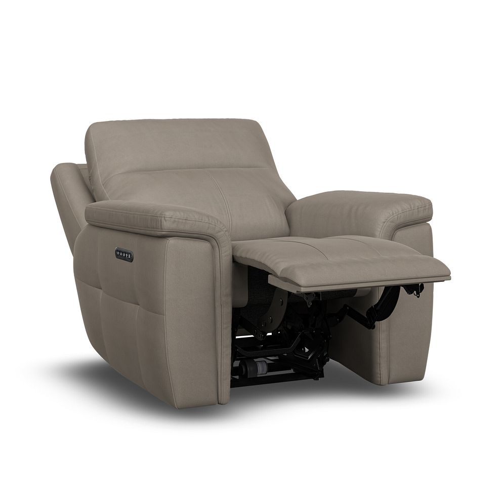Dalton Electric Recliner Armchair with Power Headrest in Bella Latte Fabric 10