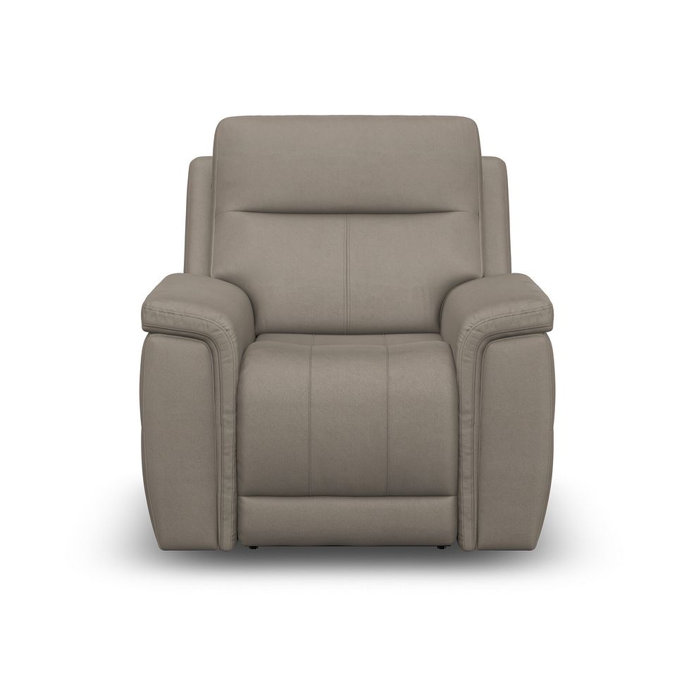 Dalton Electric Recliner Armchair with Power Headrest in Bella Latte Fabric 12