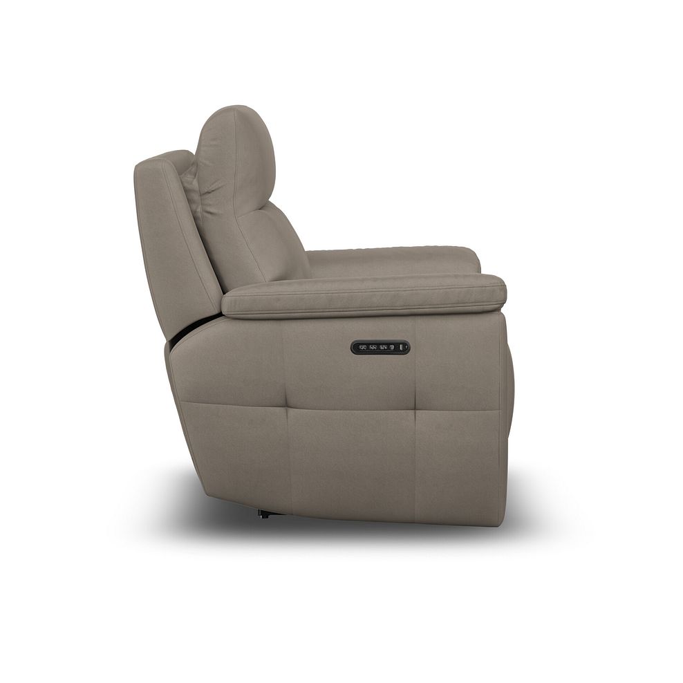 Dalton Electric Recliner Armchair with Power Headrest in Bella Latte Fabric 19