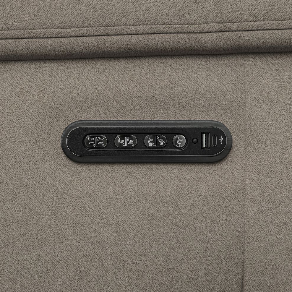 Dalton Electric Recliner Armchair with Power Headrest in Bella Latte Fabric 20