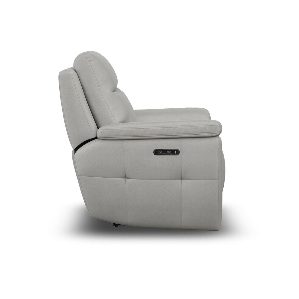 Dalton Electric Recliner Armchair with Power Headrest in Bella Lead Grey Fabric 9