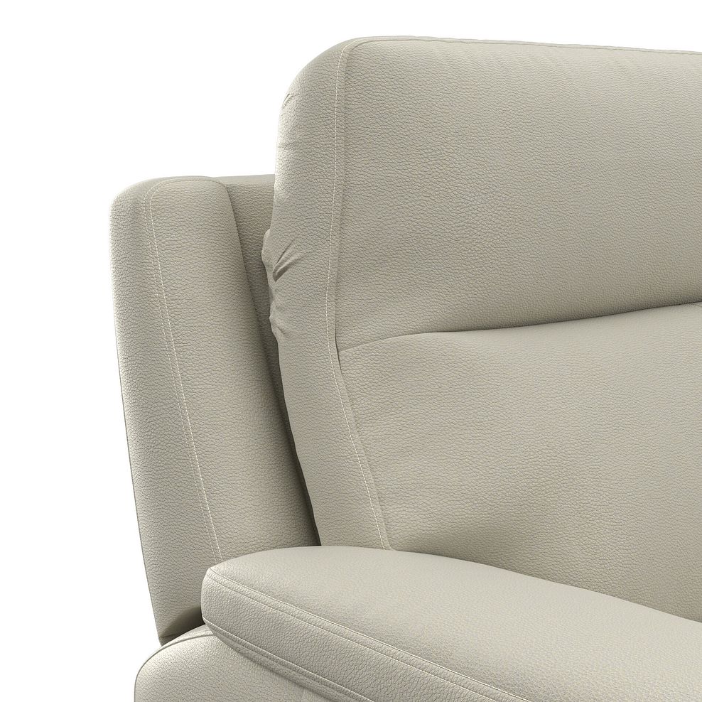 Dalton Electric Recliner Armchair with Power Headrest in Bone China Leather 20