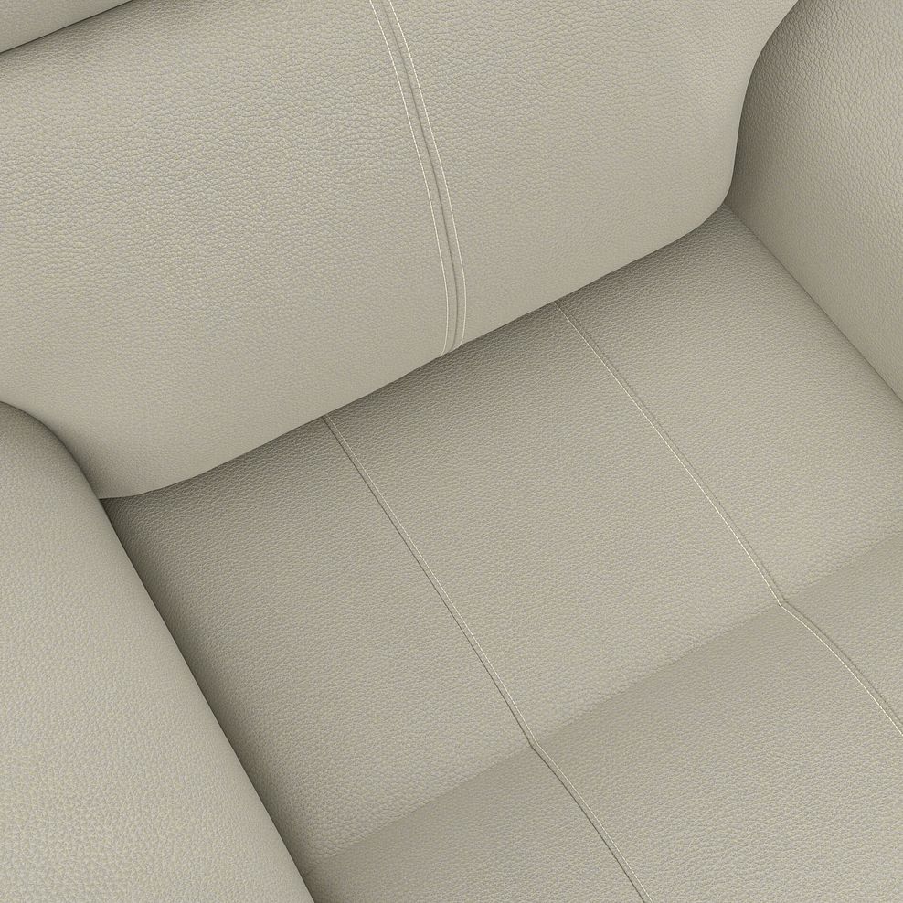 Dalton Electric Recliner Armchair with Power Headrest in Bone China Leather 23