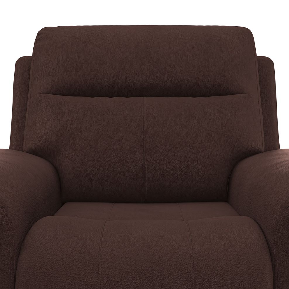 Dalton Electric Recliner Armchair with Power Headrest in Chestnut Leather 18