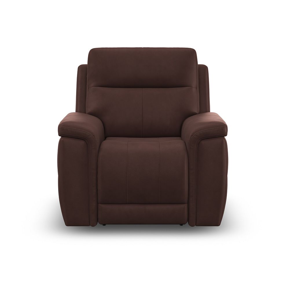 Dalton Electric Recliner Armchair with Power Headrest in Chestnut Leather 8