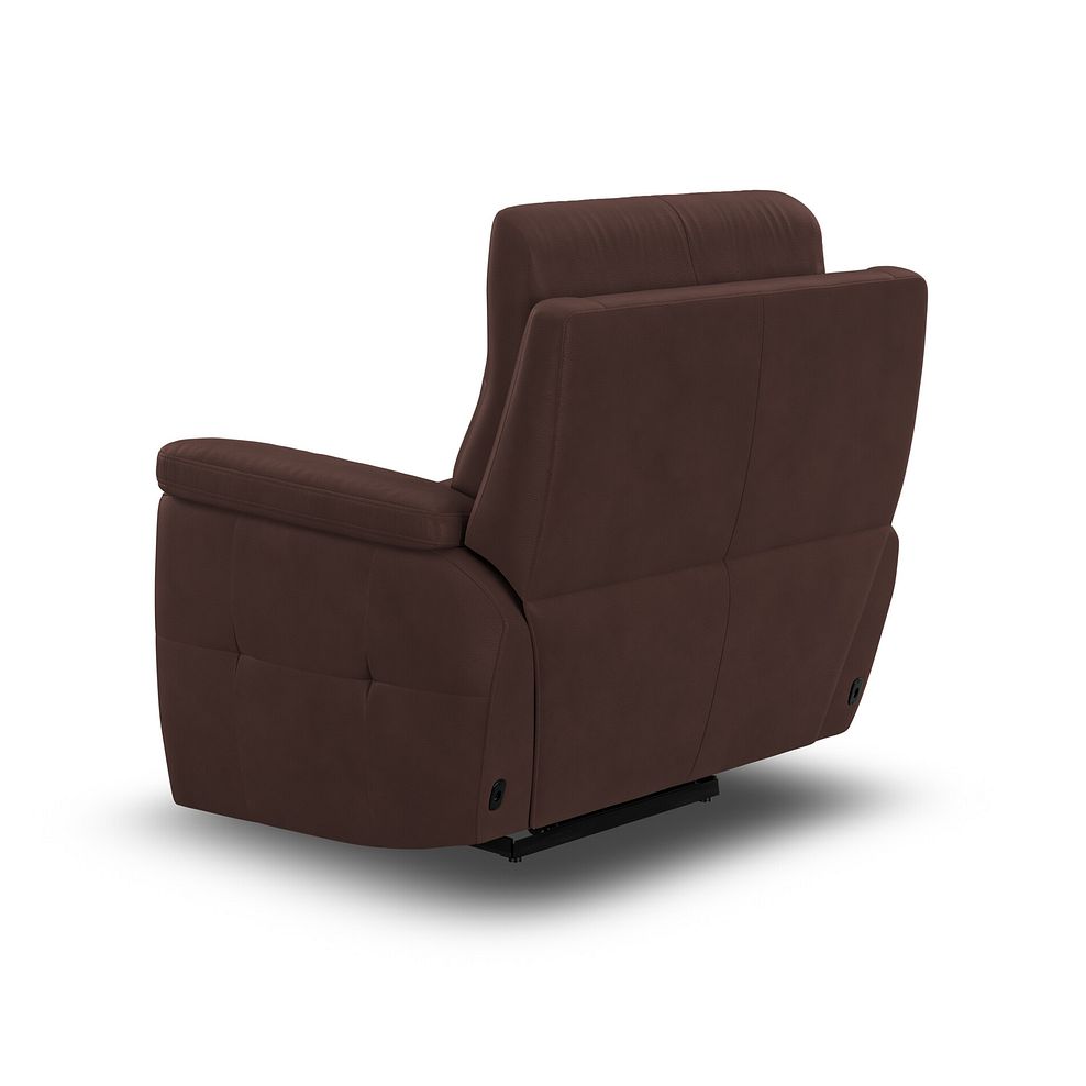 Dalton Electric Recliner Armchair with Power Headrest in Chestnut Leather 10