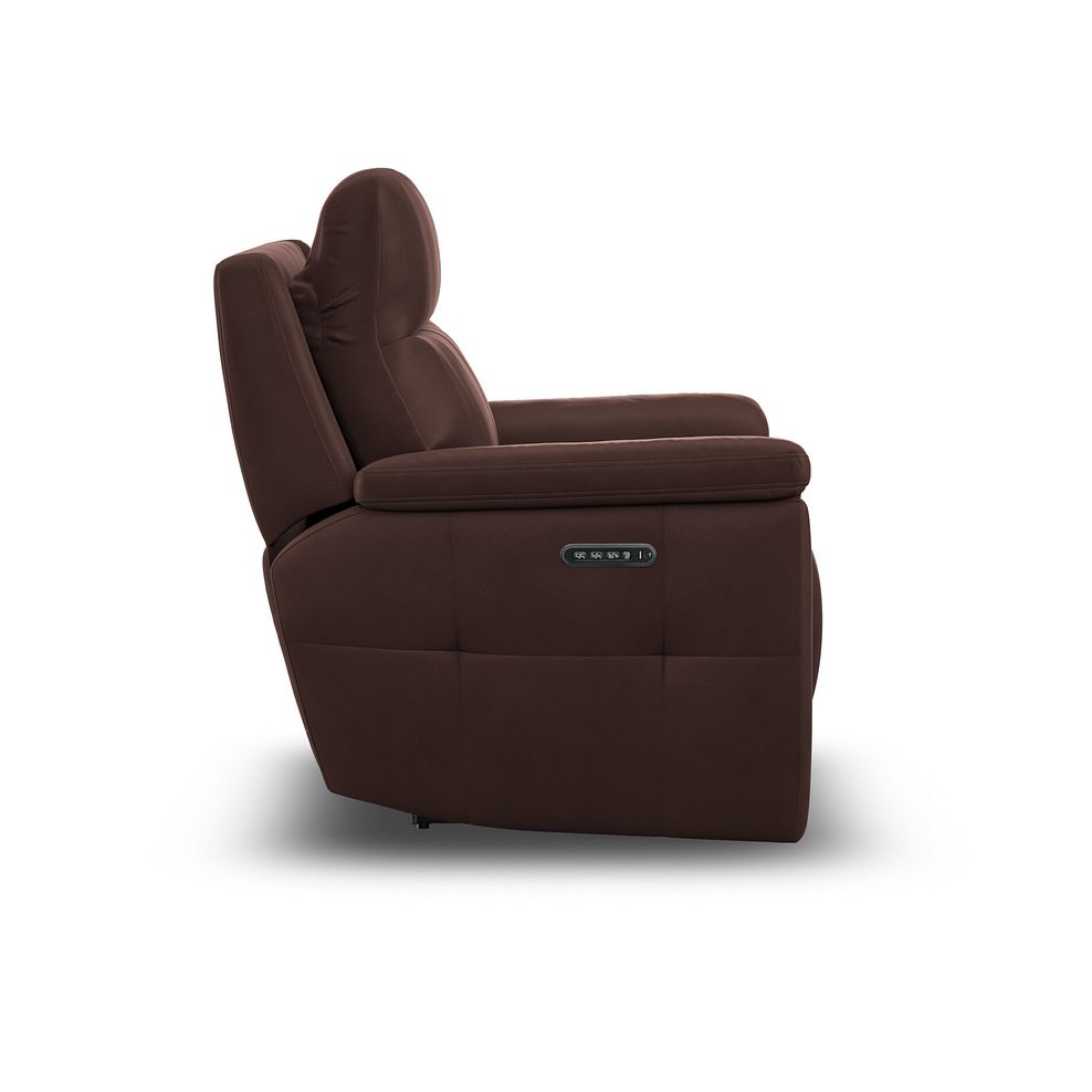Dalton Electric Recliner Armchair with Power Headrest in Chestnut Leather 12