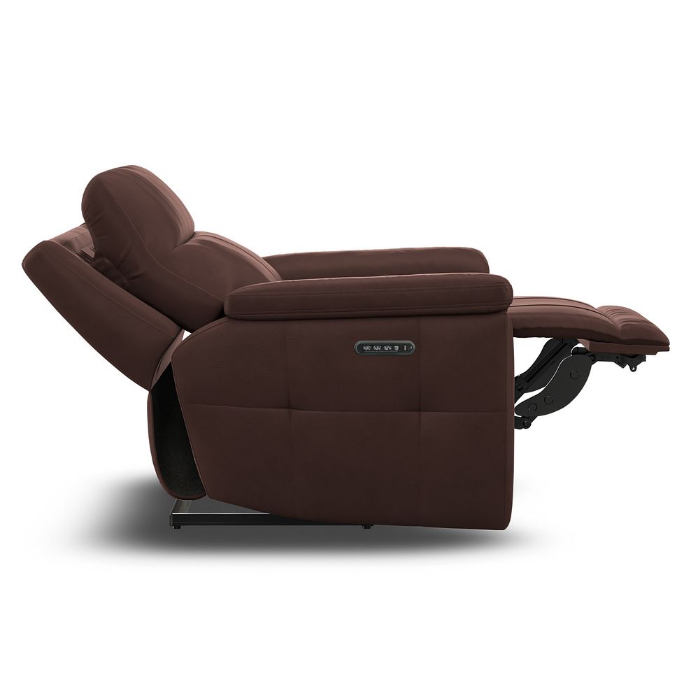 Dalton Electric Recliner Armchair with Power Headrest in Chestnut Leather 14