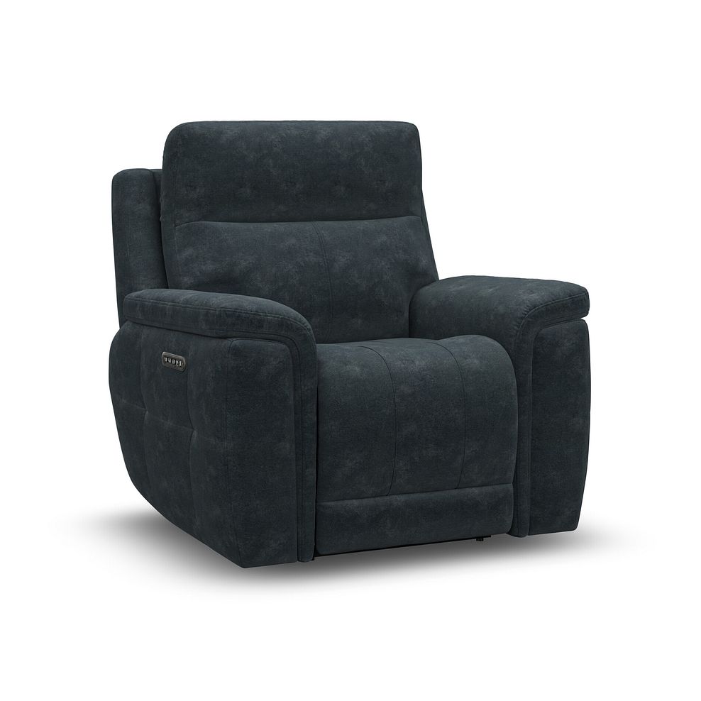 Dalton Electric Recliner Armchair with Power Headrest in Dexter Shadow Fabric 2