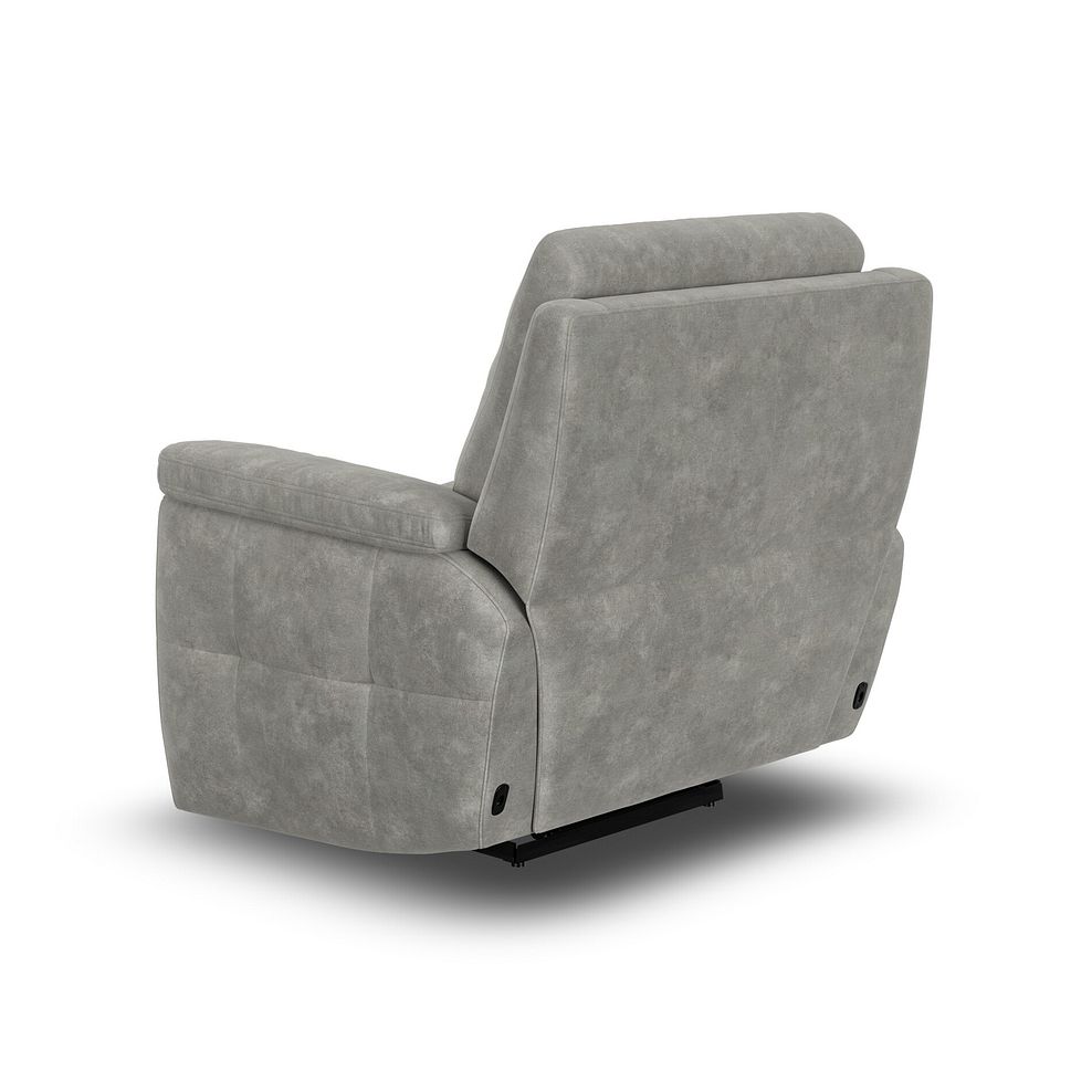 Dalton Electric Recliner Armchair with Power Headrest in Dexter Stone Fabric 8