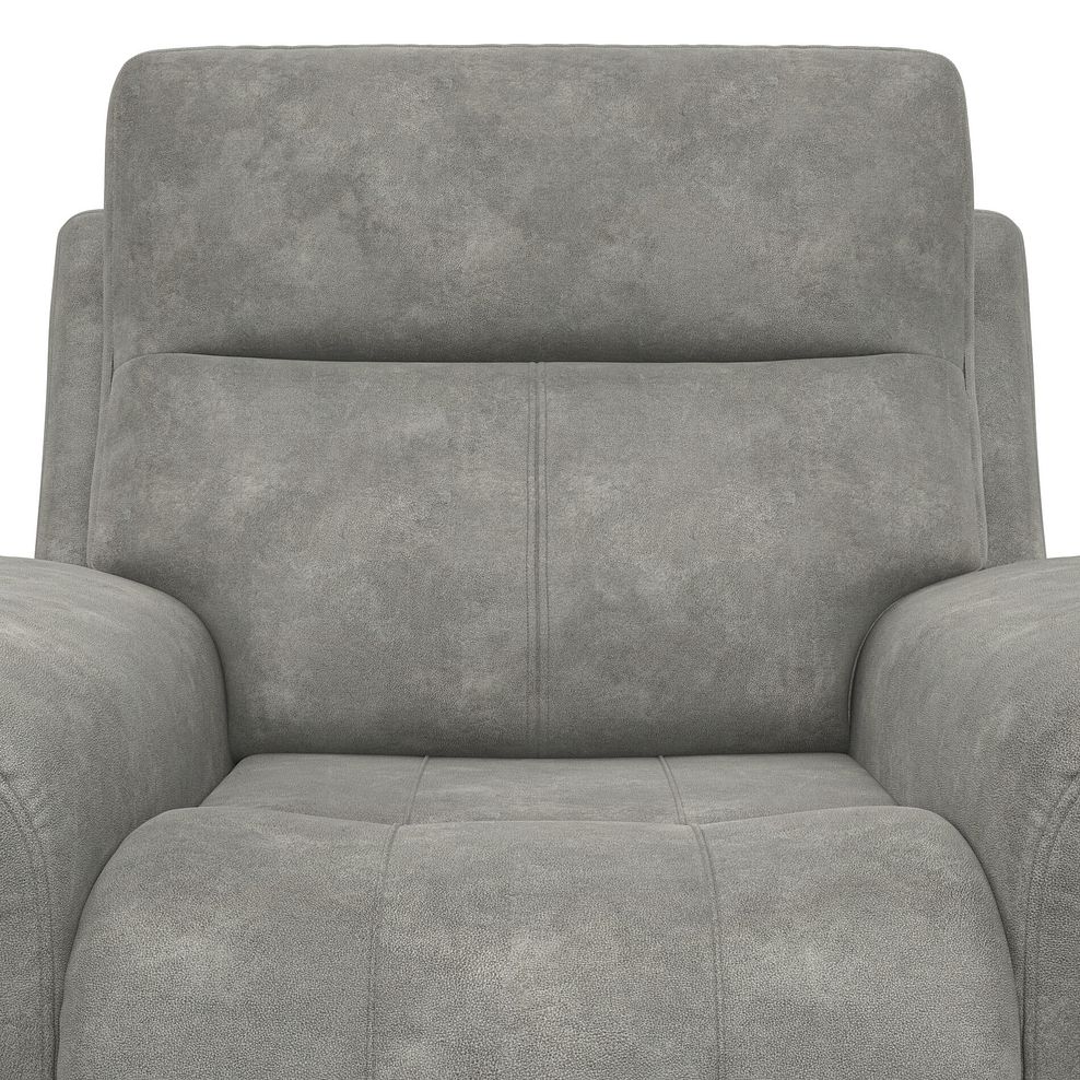 Dalton Electric Recliner Armchair with Power Headrest in Dexter Stone Fabric 17