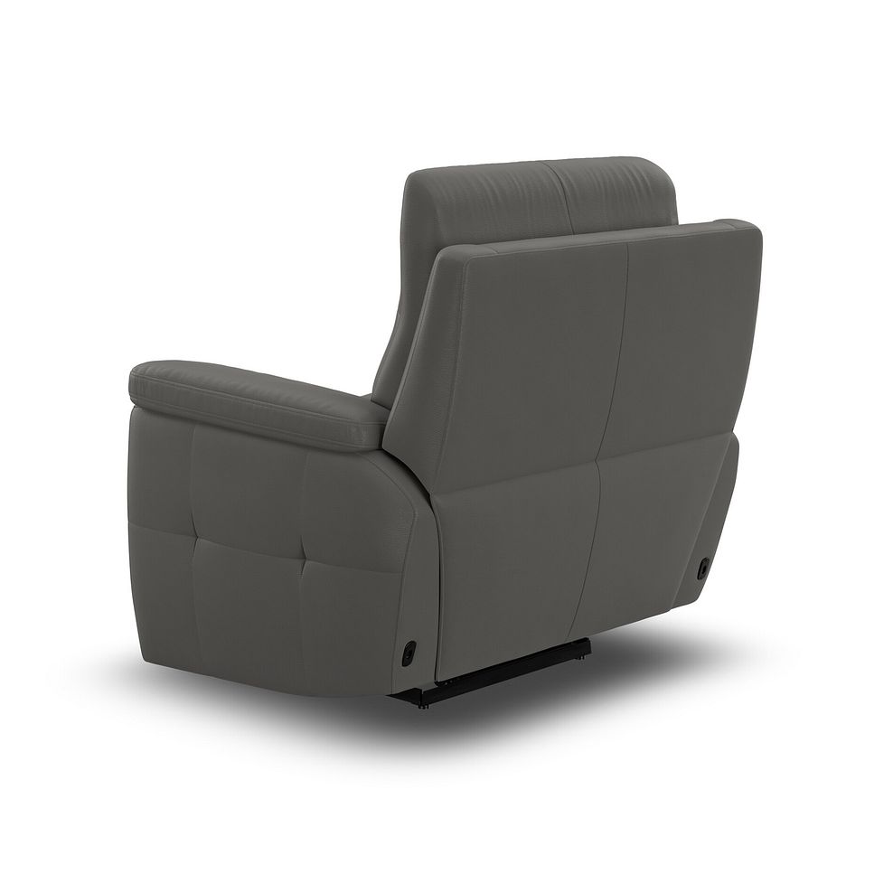 Dalton Electric Recliner Armchair with Power Headrest in Elephant Grey Leather 10